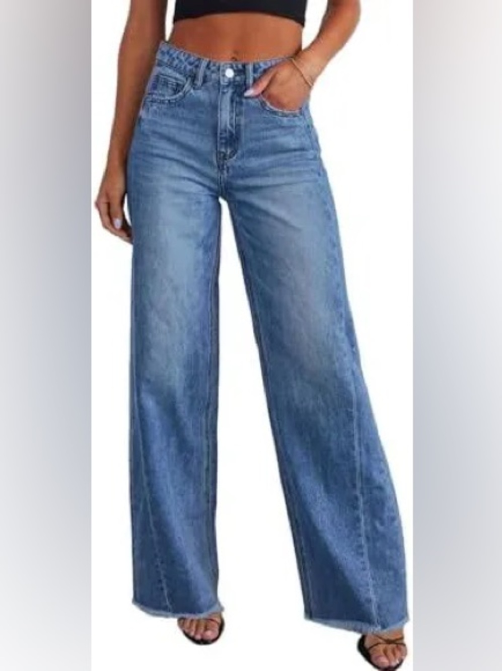 Sidefeel | Classic Wide-Leg Women's Jeans - Blue